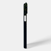 Coques Case-Mate iPhone Motifs de point en lignes ondulées sur noir (Verso / Droite)