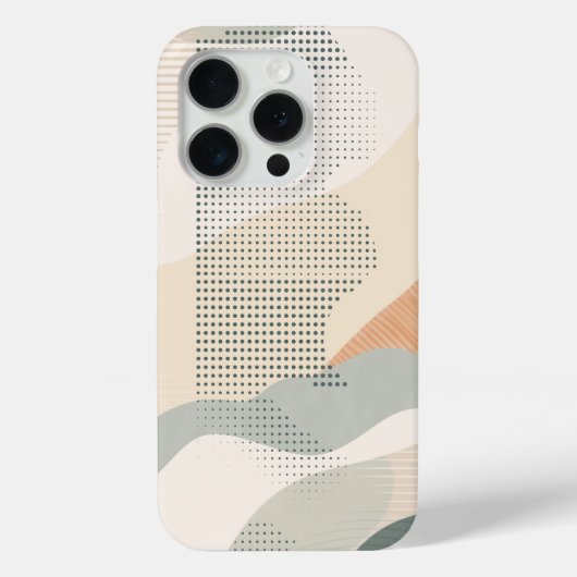 Coques Case-Mate iPhone Motifs de points dans des formes de teintes neutre (Verso)
