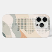 Coques Case-Mate iPhone Motifs de points dans des formes de teintes neutre (Verso (horizontal))