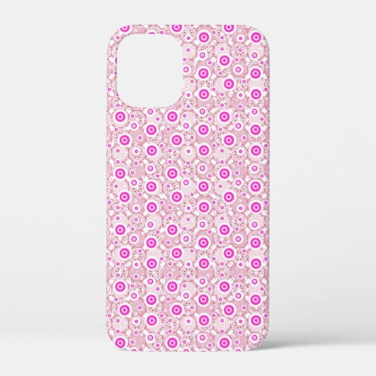 Coques Case-Mate iPhone Motifs de points roses abstraits mignons (Verso)