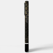Coques Case-Mate iPhone Motifs de serpent noir et or (Verso / Gauche)