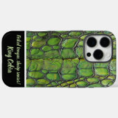 Coques Case-Mate iPhone Motifs de serpent vert complexe (Verso (horizontal))