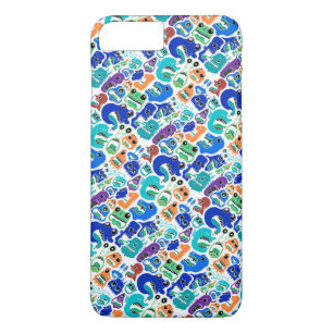 Coque iPhone 8 Plus/7 Plus Motifs de visages de monstres colorés mignons