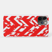 Coques Case-Mate iPhone Motifs de zigzag rouge et blanc (Dos (Horizontal))