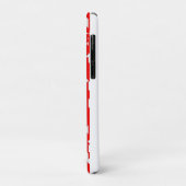 Coques Case-Mate iPhone Motifs de zigzag rouge et blanc (Dos/Gauche)