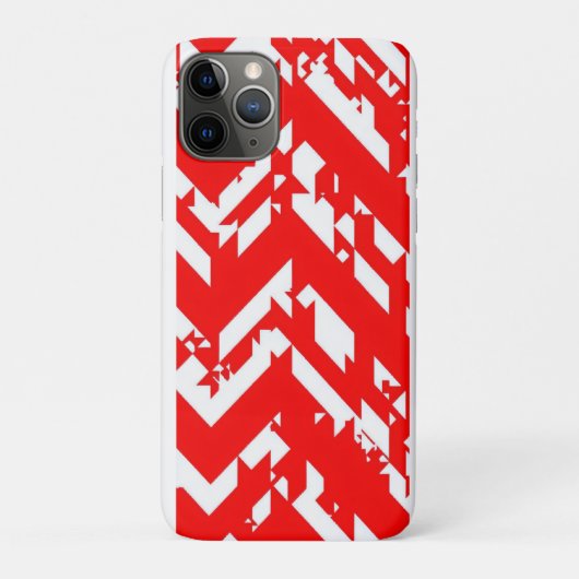 Coques Case-Mate iPhone Motifs de zigzag rouge et blanc (Dos)
