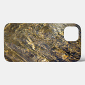 Coques Case-Mate iPhone Motifs d'or abstraits de l'eau (Verso (horizontal))