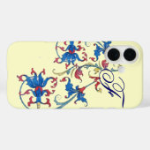 Coques Case-Mate iPhone MOTIFS FLORENTINS ANCIENS MONOGRAM, Crème (Verso (horizontal))