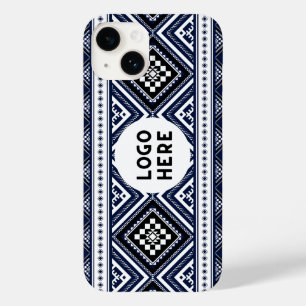 Coque Pour iPhone 14 Motifs géométriques ethniques abstraits noirs avec