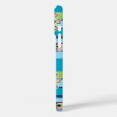 Coques Case-Mate iPhone Motifs géométriques rétro et fleurs imaginaires (Verso / Gauche)