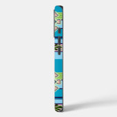 Coques Case-Mate iPhone Motifs géométriques rétro et fleurs imaginaires (Verso / Gauche)