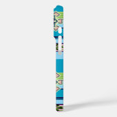 Coques Case-Mate iPhone Motifs géométriques rétro et fleurs imaginaires (Verso / Gauche)