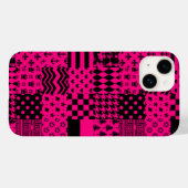 Coques Case-Mate iPhone Motifs mélangés rose noir (Verso (horizontal))