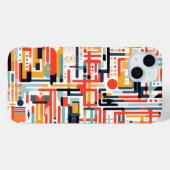 Coques Case-Mate iPhone Motifs point et tige sur blanc (Verso (horizontal))