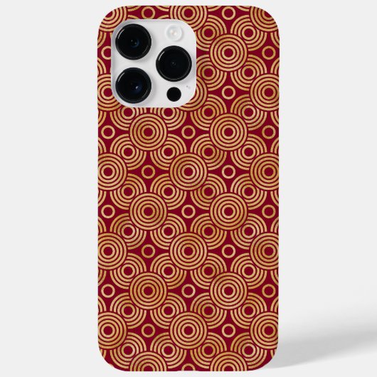 COQUES Case-Mate iPhone MOTIFS RED & GOLD ART DECO (Verso)