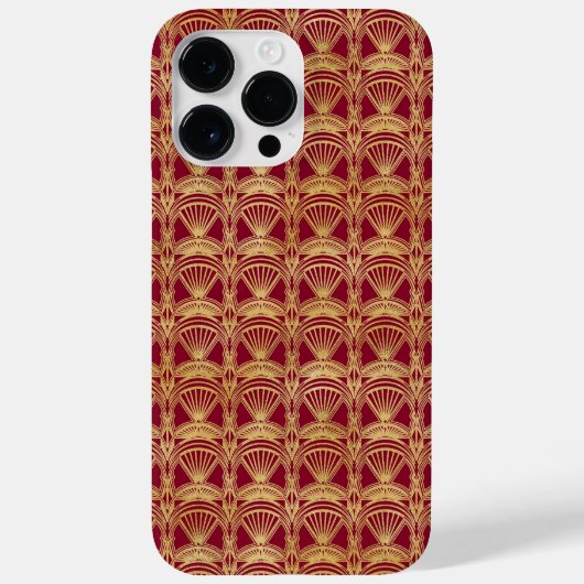 COQUES Case-Mate iPhone MOTIFS RED & GOLD ART DECO (Verso)
