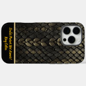 Coques Case-Mate iPhone Motifs SnakePatts Noir Et Or (Verso (horizontal))