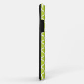 Coques Case-Mate iPhone Motifs vert clair et blancs de Quatrefoil (Dos/Droite)