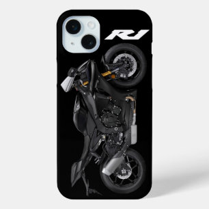 Coque iPhone 15 Mini Moto Blue R1 Sportsbike