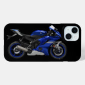 Coques Case-Mate iPhone Moto Blue Yamaha Yzf-R6 (Verso (horizontal))