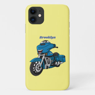 Case-Mate iPhone Case Moto dessin animé bleu heureux mignon