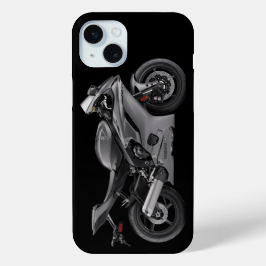 Coques Case-Mate iPhone Moto Yamaha Yzf-R6 gris (Verso)