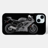 Coques Case-Mate iPhone Moto Yamaha Yzf-R6 gris (Verso (horizontal))