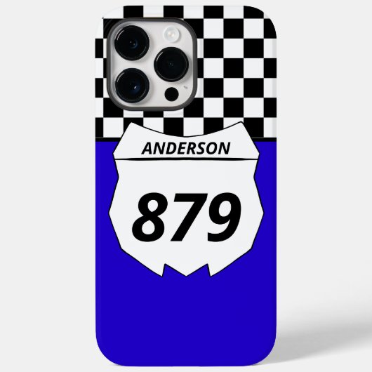 Coques Case-Mate iPhone Motocross Custom Dirt Numéro de vélo Plaque sur bl (Verso)