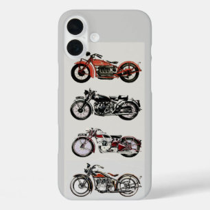 iPhone 16 Plus Case MOTOCYCLES VINTAGES CLASSIQUES Gris