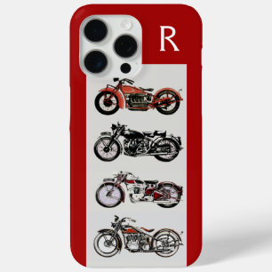 Coque iPhone 15 Pro Max MOTOCYCLES vintages, Rouge