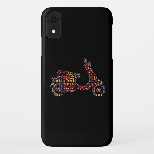 Coques Case-Mate iPhone Motocyclette à moteur à fleurs (Dos)