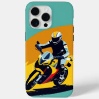 Motocycliste penché dans un virage serré