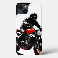 Motocycliste se baladant dans une ville moderne