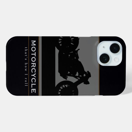Coques Case-Mate iPhone Motorcycle noir (Verso (horizontal))