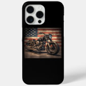 Coques Case-Mate iPhone Motorcycle USA Drapeau Retro Biker (Verso)