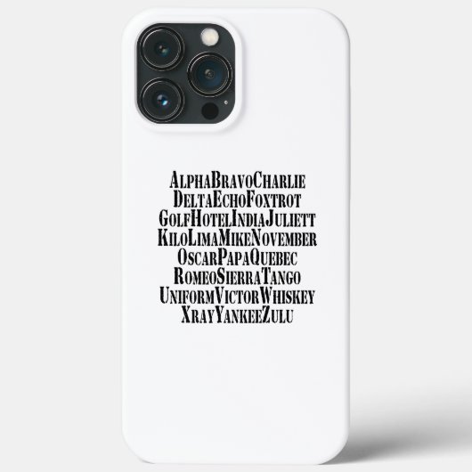 COQUES Case-Mate iPhone MOTS ALPHABET PHONÉTIQUE / CODE (Verso)