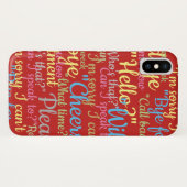 Coques Case-Mate iPhone Mots brouillés en couleur montrant des conversatio (Dos (Horizontal))