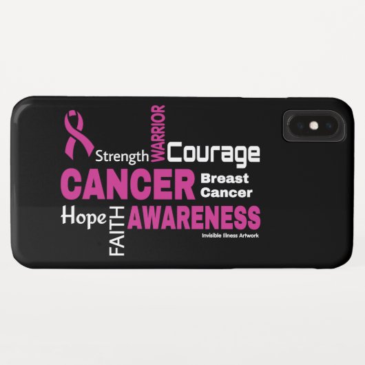 Coques Case-Mate iPhone Mots...Cancer du Sein (Dos (Horizontal))
