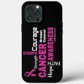 Coques Case-Mate iPhone Mots...Cancer du Sein (Verso)