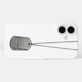 Coques Case-Mate iPhone Mots-clés Chien Militaire Sur Blanc (Verso (horizontal))