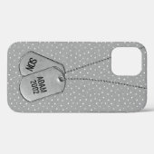 Coques Case-Mate iPhone Mots clés Chien Militaire sur Pois (Verso (horizontal))