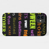 Coques Case-Mate iPhone Mots d'art de souterrain de Halloween (Dos (Horizontal))