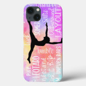 Coques Case-Mate iPhone Mots de gymnastique Rainbow Ombre (Verso)