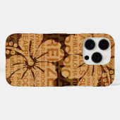 Coques Case-Mate iPhone Mots d'été Hibiscus hawaïen Faux Wood  (Verso (horizontal))