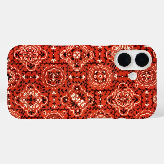 Coques Case-Mate iPhone Mouchoir rouge (Verso (horizontal))