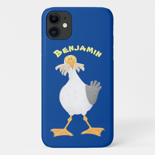 Coques Case-Mate iPhone Mouette drôle avec frites dessin animé (Dos)