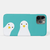 Coques Case-Mate iPhone Mouettes amusantes illustration turquoise (Dos (Horizontal))