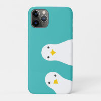 Mouettes amusantes illustration turquoise