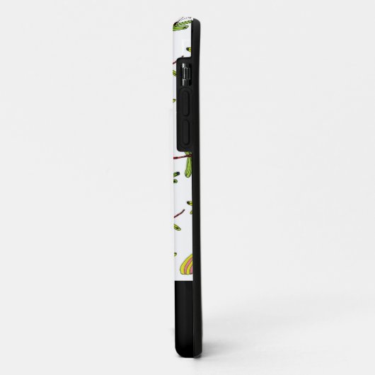 Coques Case-Mate iPhone Mouettes roses et vertes Monogrammes Initiales (Dos/Gauche)