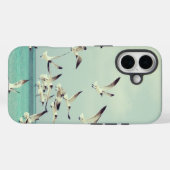 Coques Case-Mate iPhone Mouettes volant au-dessus de l'océan (Verso (horizontal))